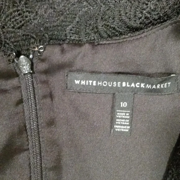 🖤White House Black Market🖤 - Black Fit & Flare Lace Cocktail Dress - Picture 4 of 15